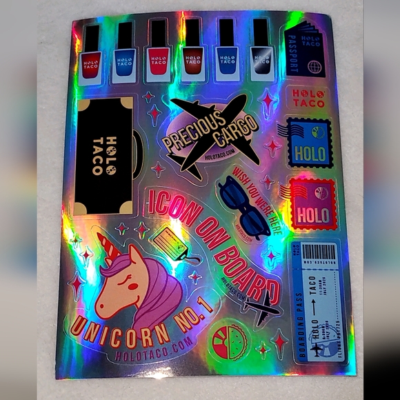 NEW - Holo Taco- Bon Voyage 6th Anniversiery Holographic Stickers - ONE Sheet - Picture 3 of 9